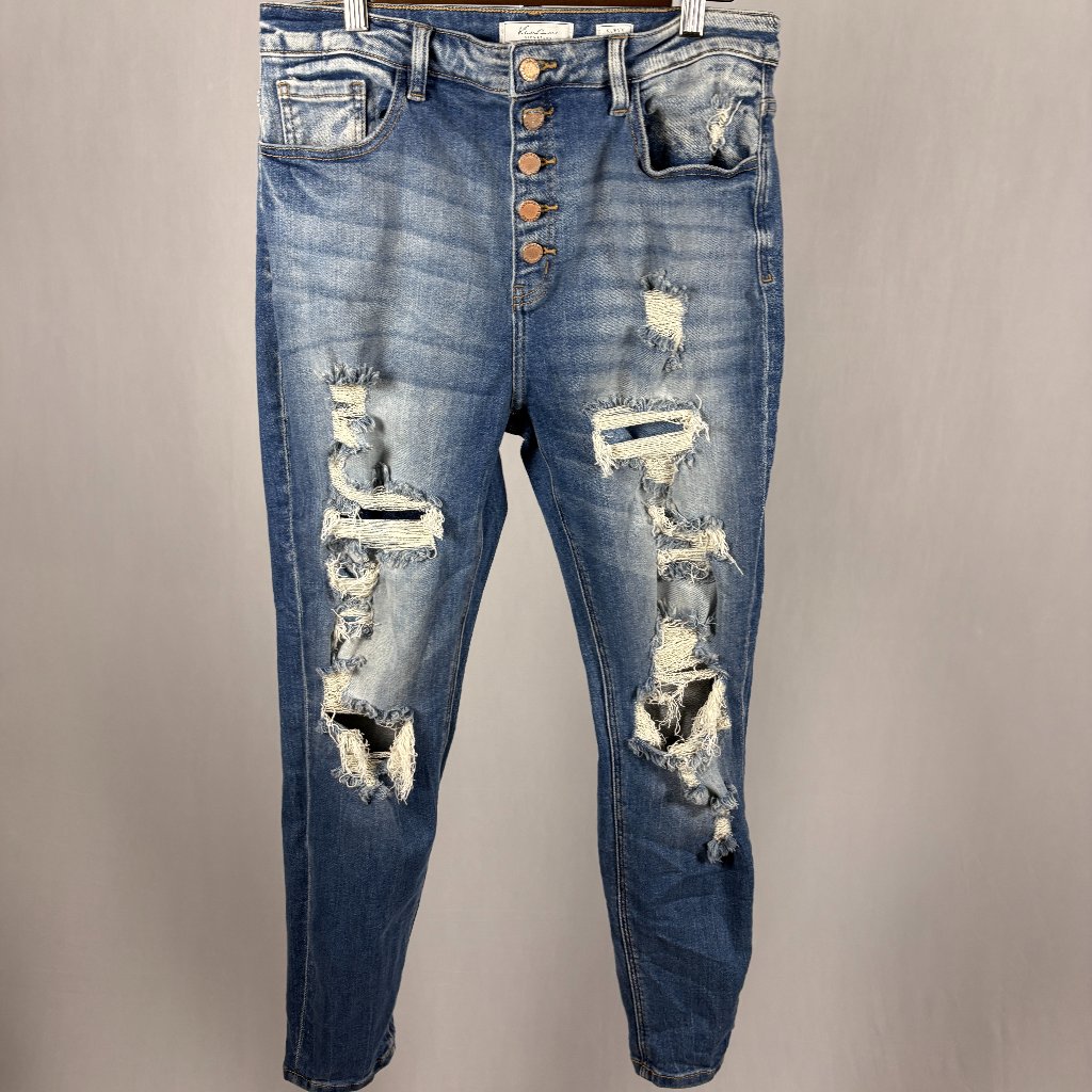 Kancan | High Rise Jeans | 31 | Button Fly | Distressed